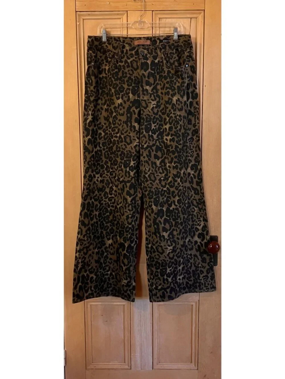 Judy Blue Womens Retro Wide Leg Leopard High Waist Jeans Size 16W Brown AN NWOT - Picture 5 of 12